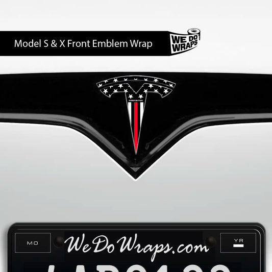 First Responders Firefighter Tesla Emblem Decals (Front + Back) | Model S - Tesla Emblems