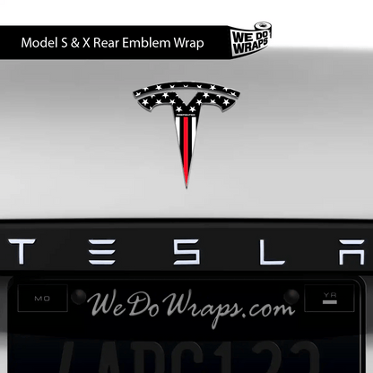 First Responders Firefighter Tesla Emblem Decals (Front + Back) | Model S - Tesla Emblems