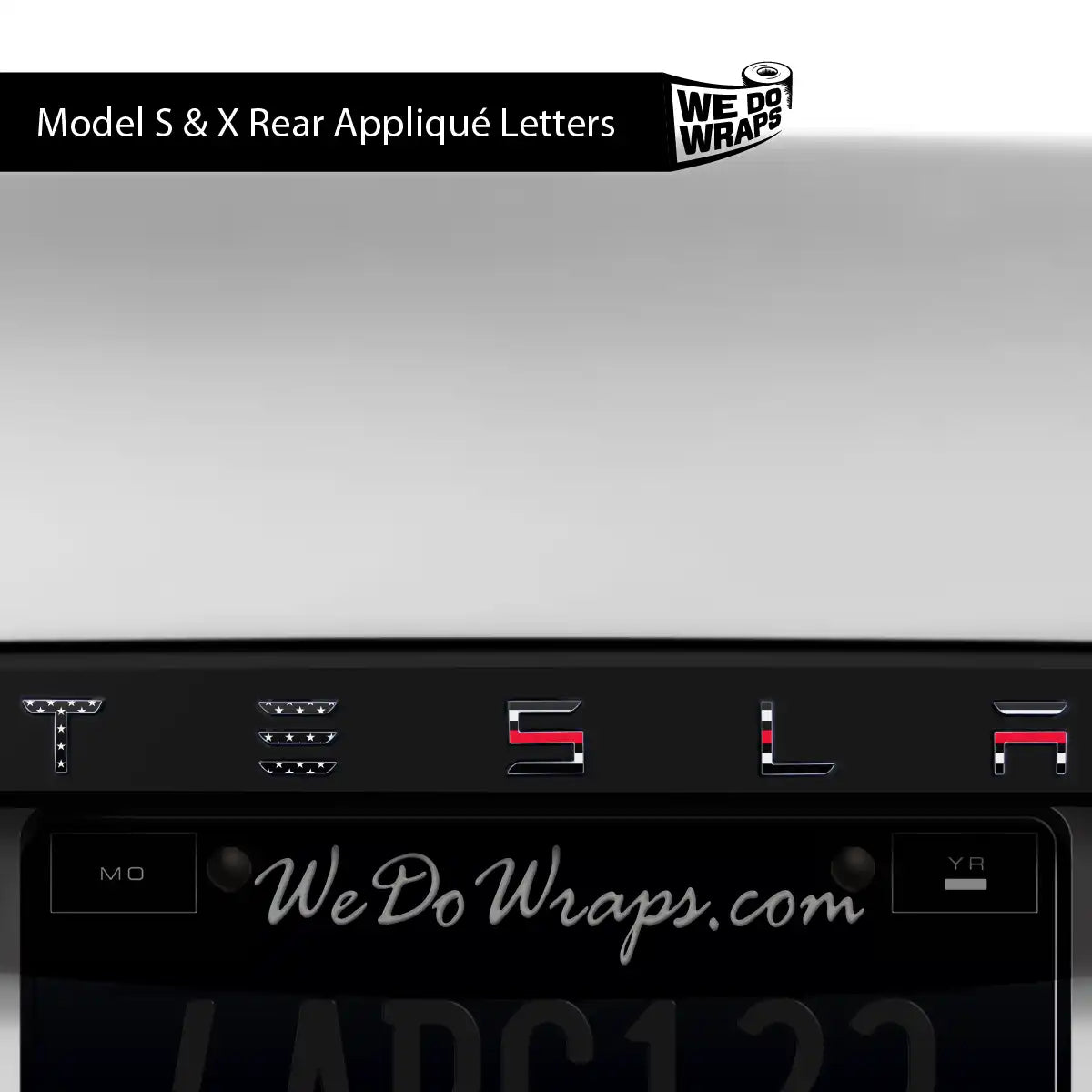 First Responders Firefighter Tesla Emblem Decals (Front + Back) | Model X - Tesla Emblems