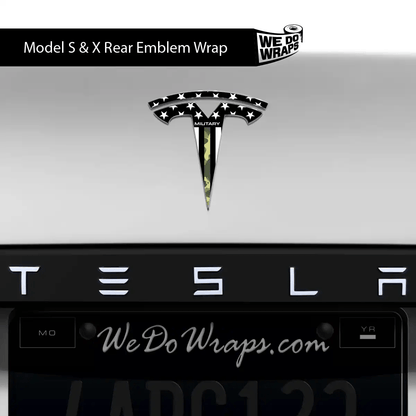 First Responders Armed Forces Tesla Emblem Decals (Front + Back) | Model S - Tesla Emblems