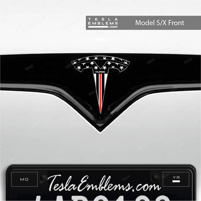 First Responders Nurse Tesla Emblem Decals (Front + Back) - Tesla Emblems