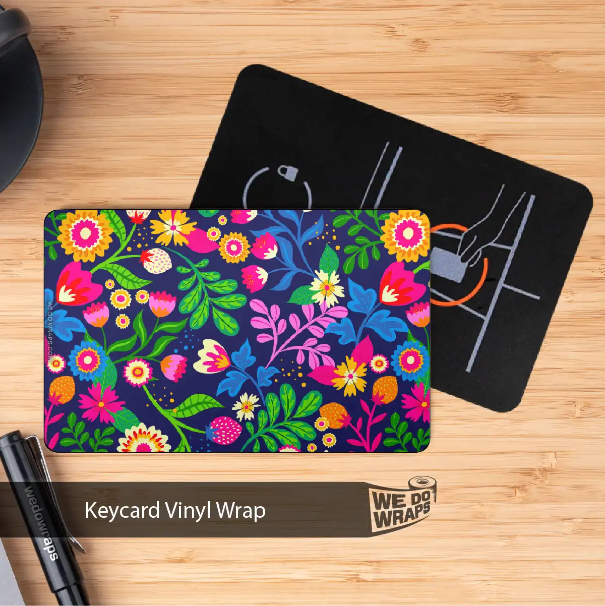 Floral Meadow Tesla Keycard Decal - Tesla Emblems