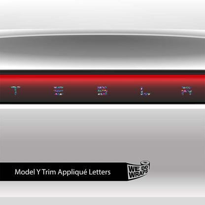 Floral Meadow Tesla Emblem Decals (Front + Back) | Model Y - Tesla Emblems
