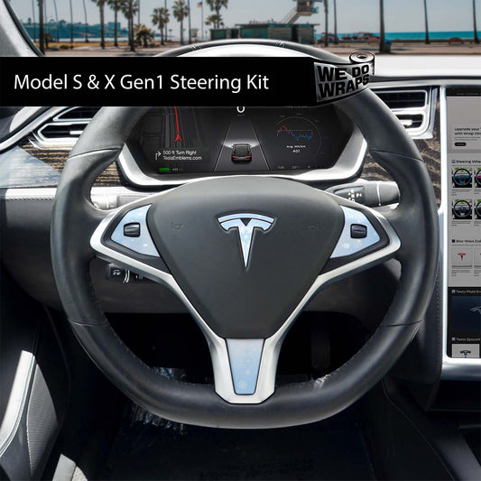 Snow Queen Tesla Steering Wheel Wrap | Model S - Tesla Emblems
