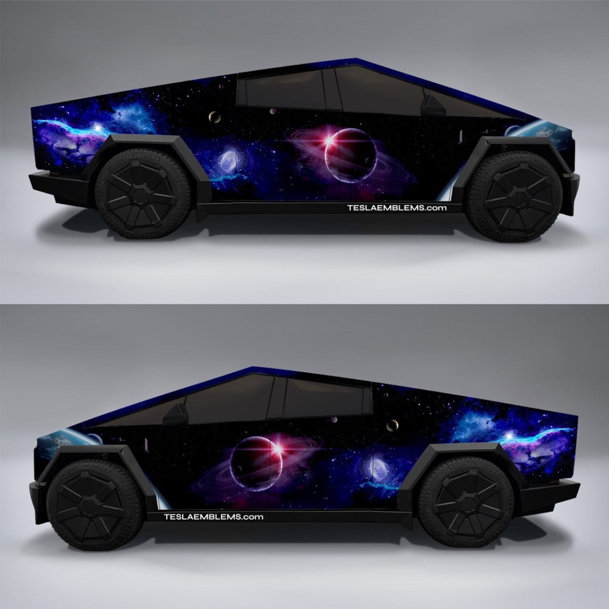 CyberSpace - Tesla Cybertruck DIY Precut Kit - Tesla Emblems