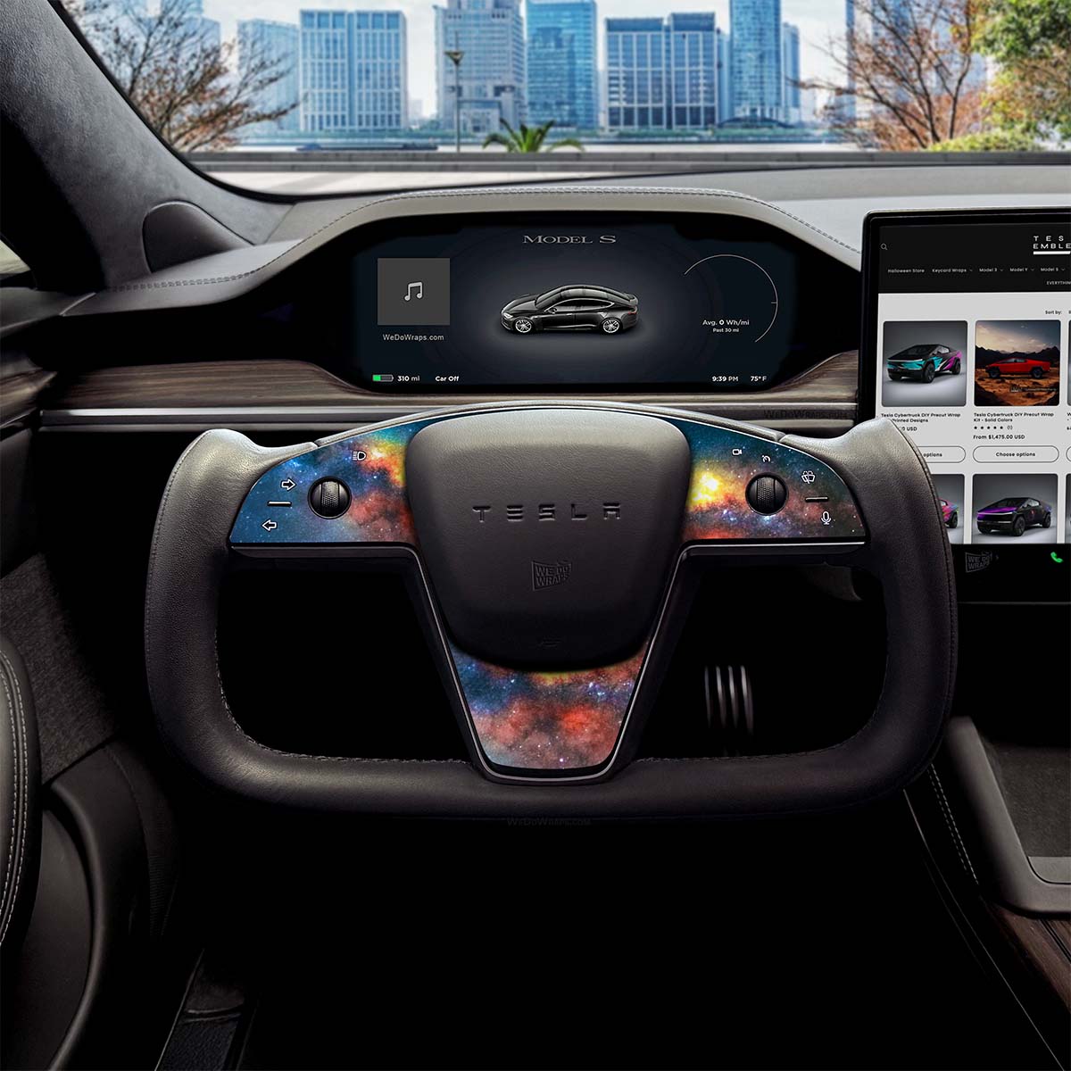 Galaxy Tesla Steering Wheel Trim Decal Kit (3pcs) | MX ’21-26