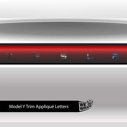 Galaxy Tesla Emblem Decals (Front + Back) | Model Y - Tesla Emblems