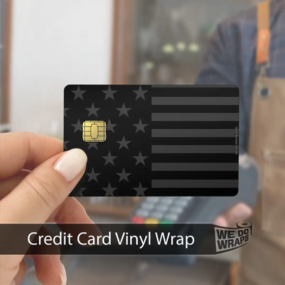 Ghost Black Patriot Flag | NFC Key Card Wrap - Tesla Emblems