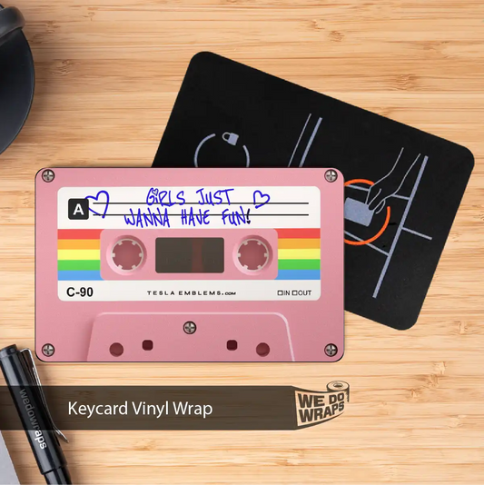 Girls Mix Tape Keycard Decal - Tesla Emblems