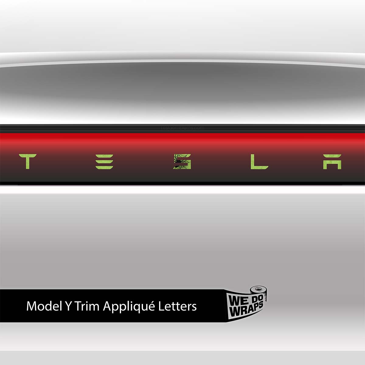 Acid Arachnid Tesla Emblem Decals (Front + Back) | Model Y