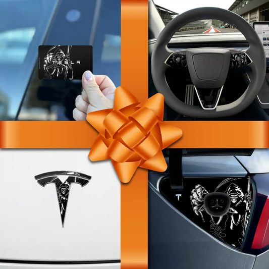 Holiday Bundle Grim Reaper Tesla Wrap Kit | Model 3 - Tesla Emblems