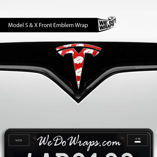 Hawaiian Tesla Emblem Decals (Front + Back) | Model S
