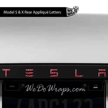 Hawaiian Tesla Emblem Decals (Front + Back) | Model S - Tesla Emblems