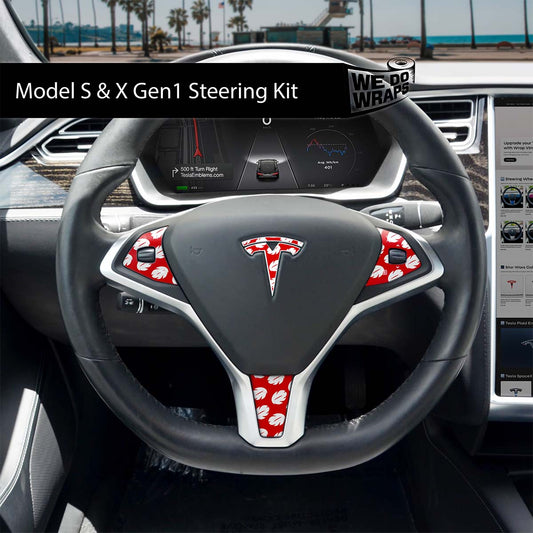 Hawaiian Tesla Steering Wheel Wrap | Model S - Tesla Emblems