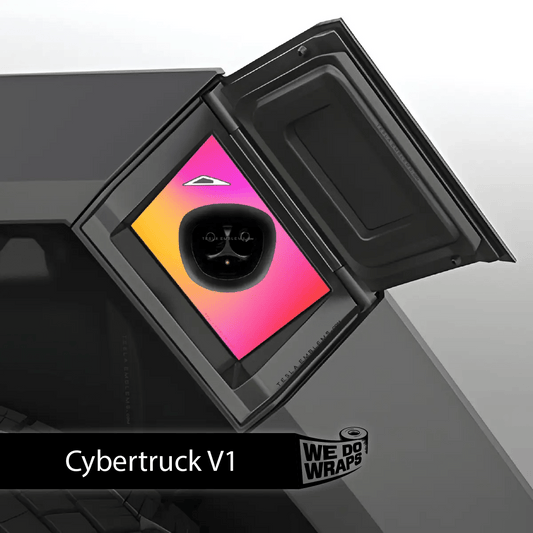 Heatwave Gradient Tesla Charge Port Wrap | Cybertruck - Tesla Emblems