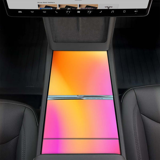 Heatwave Gradient Center Console Wrap Kit | 2024+ Model 3 "Highland" - Tesla Emblems