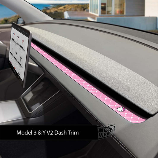 Hello Kitty Tesla Dash Trim Wrap | Model 3 ’24-26 Refresh