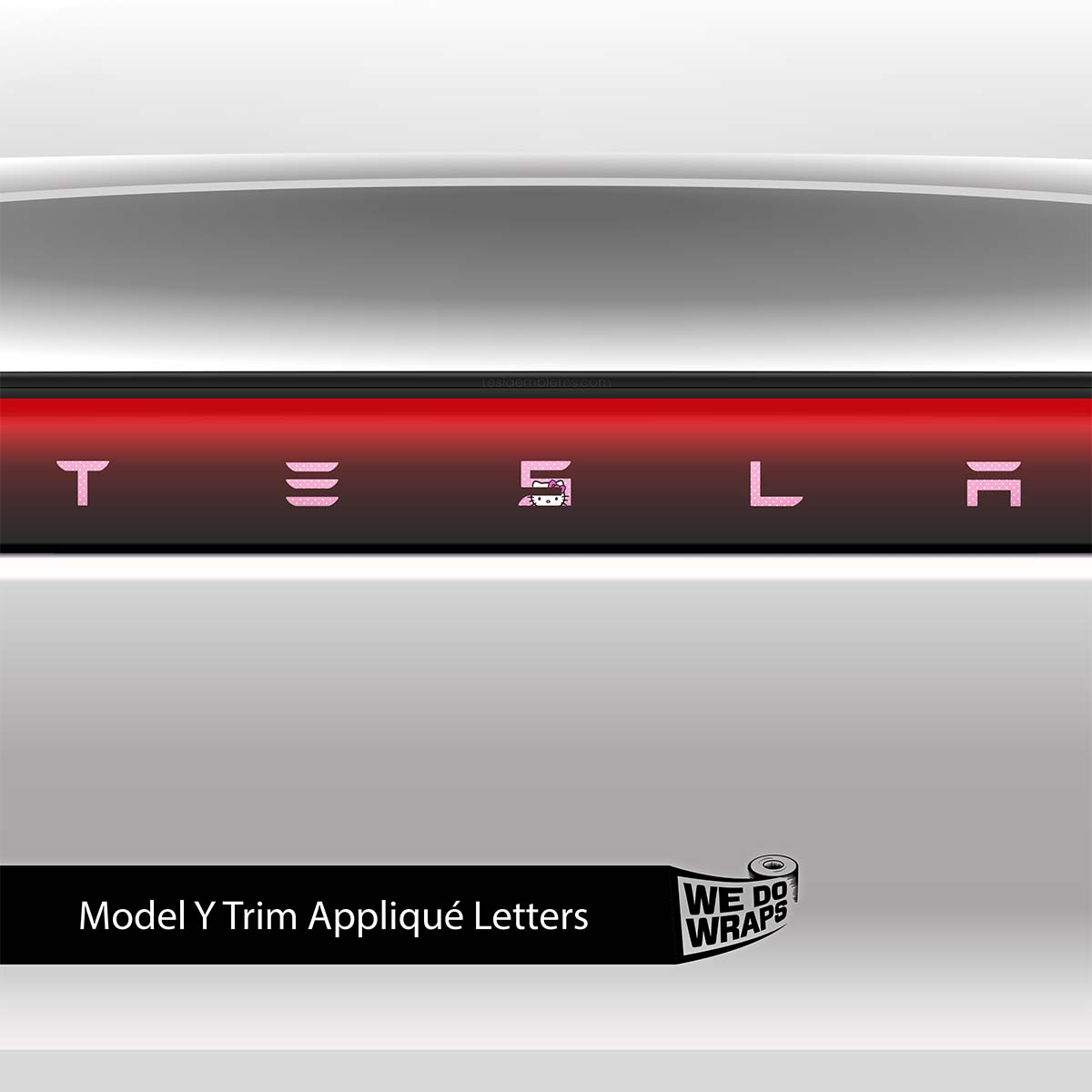 Sweet Kitty Tesla Emblem Decals (Front + Back) | Model Y - Tesla Emblems