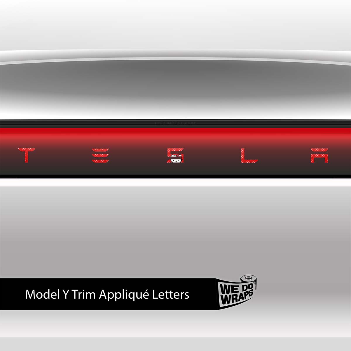 Sweet Kitty Tesla Emblem Decals (Front + Back) | Model Y - Tesla Emblems