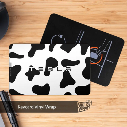 Holstein Cow Tesla Keycard Decal - Tesla Emblems