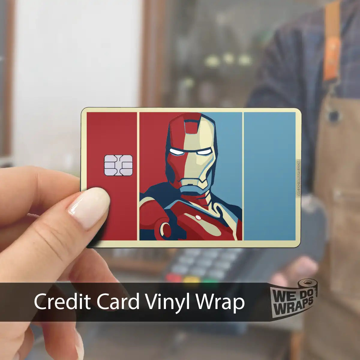 Iron Man Portrait | NFC Key Card Wrap - Tesla Emblems