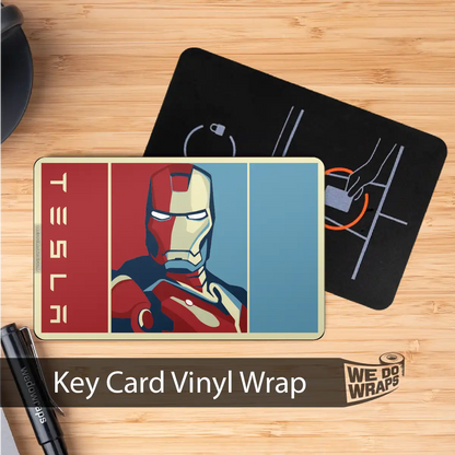 Iron Man Portrait | NFC Key Card Wrap - Tesla Emblems