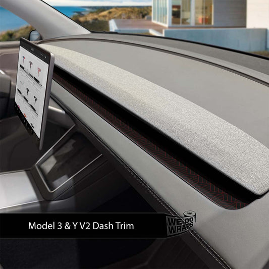 Isometric 3D Pattern Tesla Dash Trim Wrap | Model 3 ’24-26 Refresh