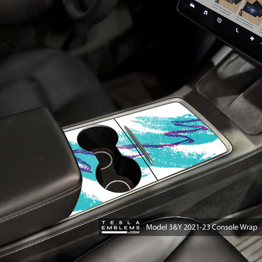 Retro Solo Jazz Cup Tesla Center Console Wrap Kit | 2021-2023 Model 3 & Y