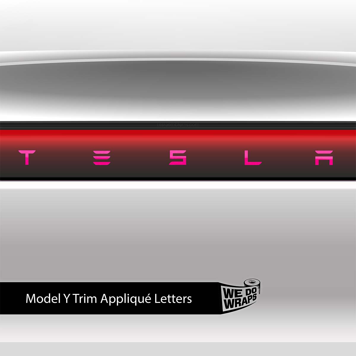 KPMF Gloss Momentum Pink Tesla Emblem Decals (Front + Back) | Model Y - Tesla Emblems