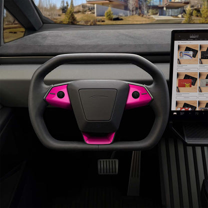 KPMF Momentum Pink Tesla Steering Wheel Trim Decal Kit (3pcs) | Cybertruck - Tesla Emblems