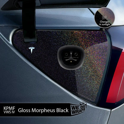 KPMF Gloss Morpheus Black Tesla Charge Port Wrap | Model Y - Tesla Emblems