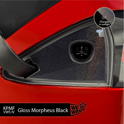 KPMF Gloss Morpheus Black Tesla Charge Port Wrap | Model S - Tesla Emblems