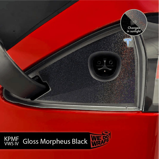 KPMF Gloss Morpheus Black Tesla Charge Port Wrap | Model S - Tesla Emblems