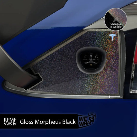 KPMF Gloss Morpheus Black Tesla Charge Port Wrap | Model X - Tesla Emblems
