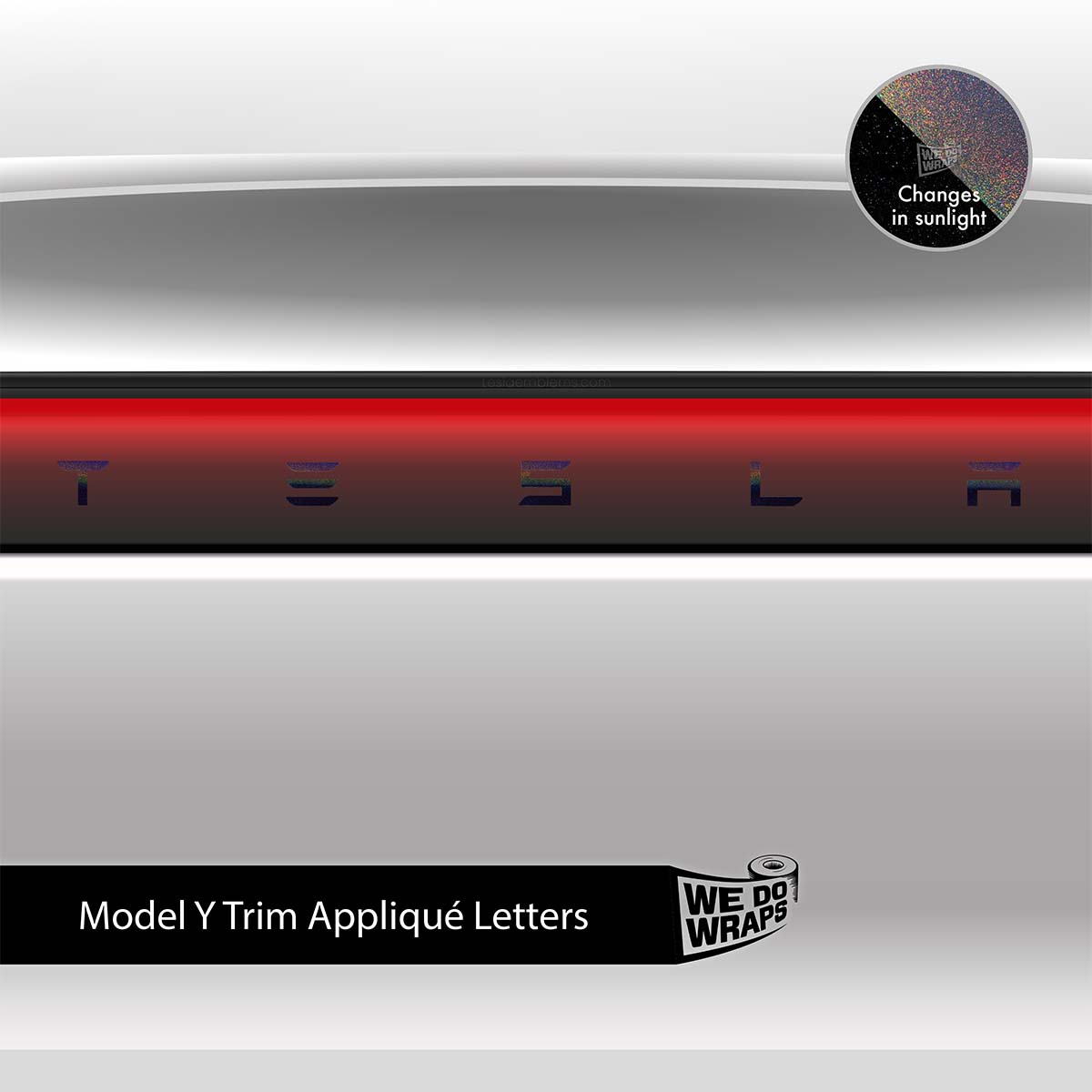 KPMF Morpheus Black Tesla Emblem Decals (Front + Back) | Model Y - Tesla Emblems