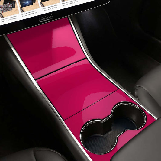 KPMF Gloss Pool Party Pink | Tesla Center Console Wrap Kit | Model Y ’19-20 - Tesla Emblems