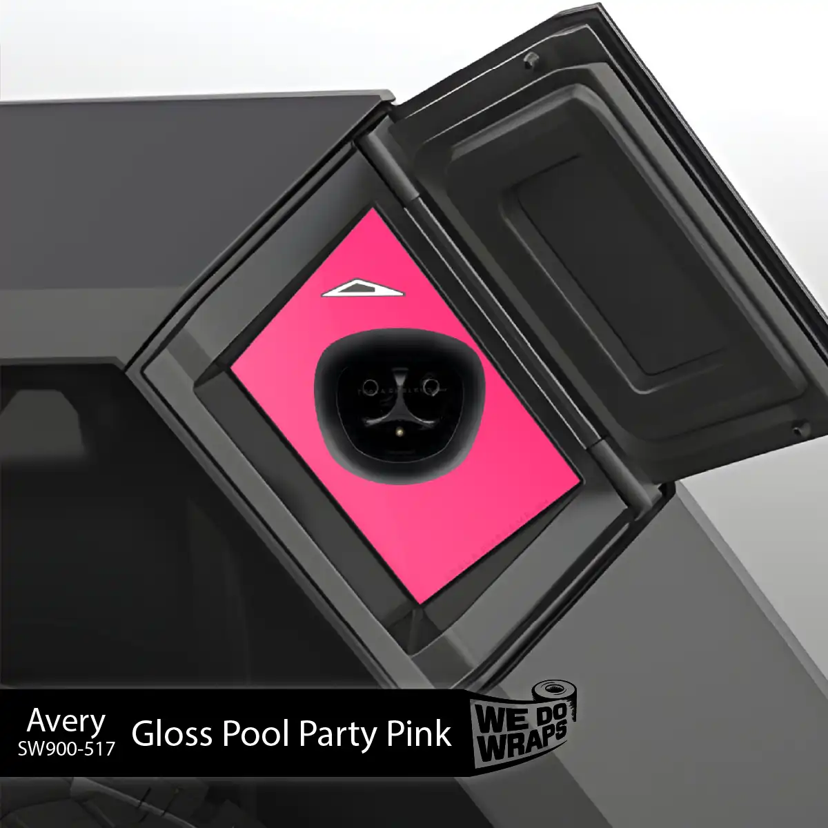 KPMF Gloss Pool Party Pink Tesla Charge Port Wrap | Cybertruck - Tesla Emblems