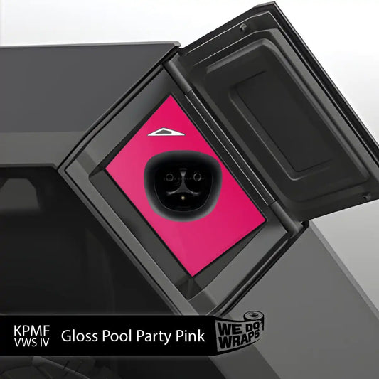 KPMF Gloss Pool Party Pink Tesla Charge Port Wrap | Cybertruck - Tesla Emblems
