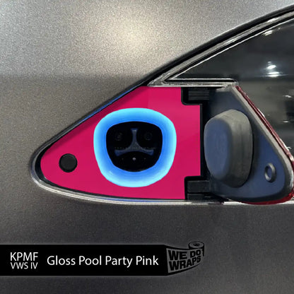 KPMF Gloss Pool Party Pink Tesla Charge Port Wrap | Model X