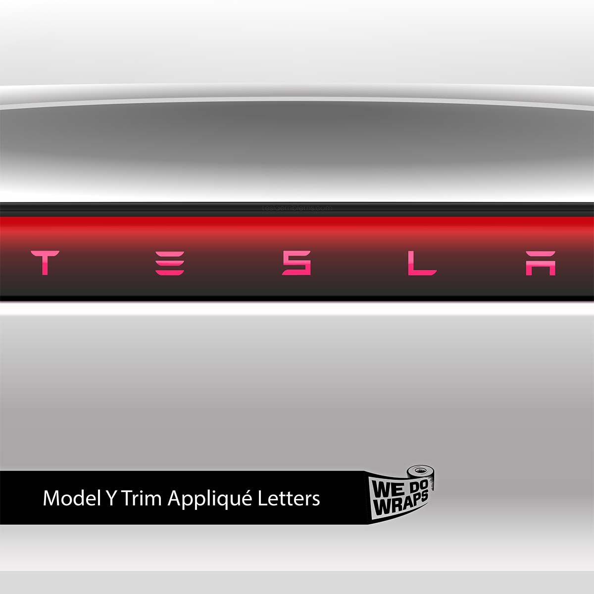 KPMF Gloss Pool Party Pink Tesla Emblem Decals (Front + Back) | Model Y - Tesla Emblems