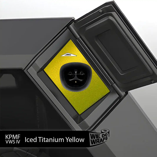 KPMF Iced Titanium Yellow Tesla Charge Port Wrap | Cybertruck - Tesla Emblems
