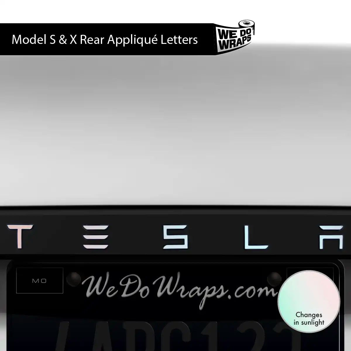 KPMF Matte Aurora Pearl Tesla Emblem Decals (Front + Back) | Model X - Tesla Emblems