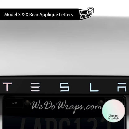 KPMF Matte Aurora Pearl Tesla Emblem Decals (Front + Back) | Model X - Tesla Emblems