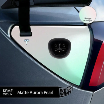 KPMF Matte Aurora Pearl Tesla Charge Port Wrap | Model Y - Tesla Emblems