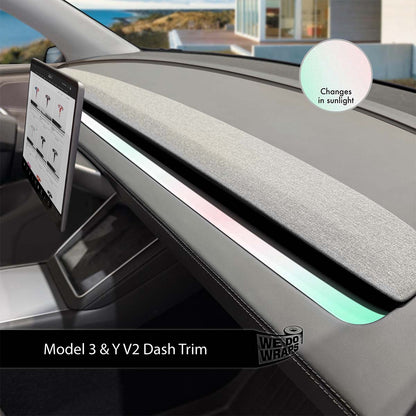 KPMF Matte Aurora Pearl Tesla Dash Trim Wrap | Model 3 ’24-26 Refresh