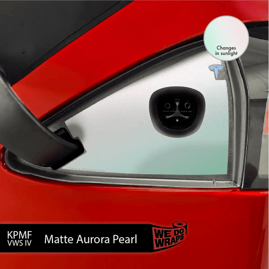 KPMF Matte Aurora Pearl Tesla Charge Port Wrap | Model S - Tesla Emblems