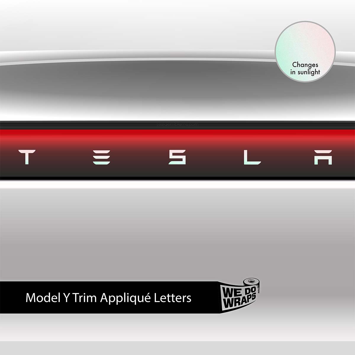 KPMF Matte Aurora Pearl Tesla Emblem Decals (Front + Back) | Model Y - Tesla Emblems