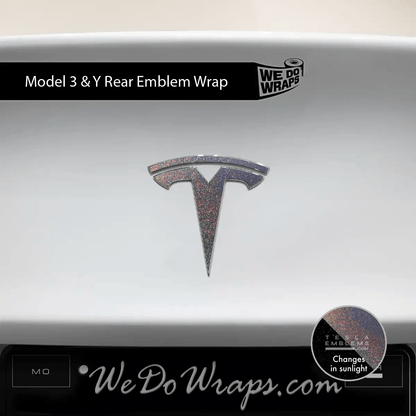 KPMF Morpheus Black Tesla Emblem Decals (Front + Back) | Model Y - Tesla Emblems