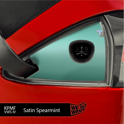 KPMF Satin Spearmint Tesla Charge Port Wrap | Model S - Tesla Emblems