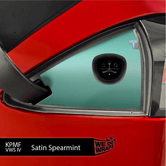 KPMF Satin Spearmint Tesla Charge Port Wrap | Model S - Tesla Emblems